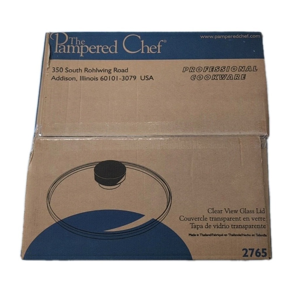 NEW Retired PAMPERED CHEF Professional Cookware 12" Clear View Glass Lid #2765